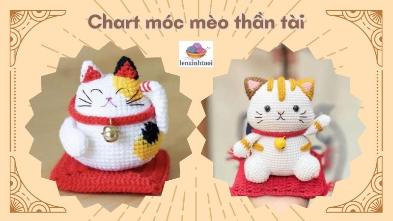 2 Chart Móc Mèo Thần Tài Dễ Thương