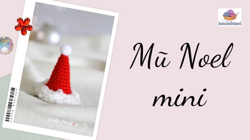 Chart Móc Kẹp Tóc Noel - Mũ Noel mini