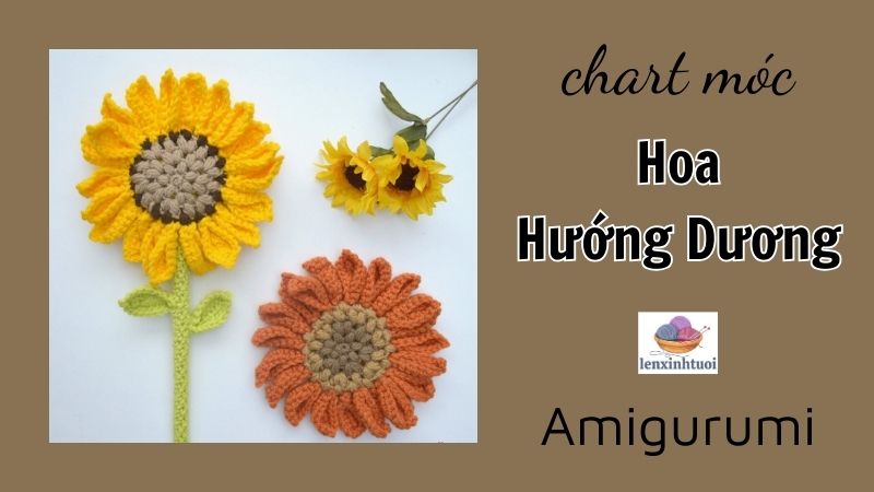 Chart Móc Hoa Hướng Dương Amigurumi